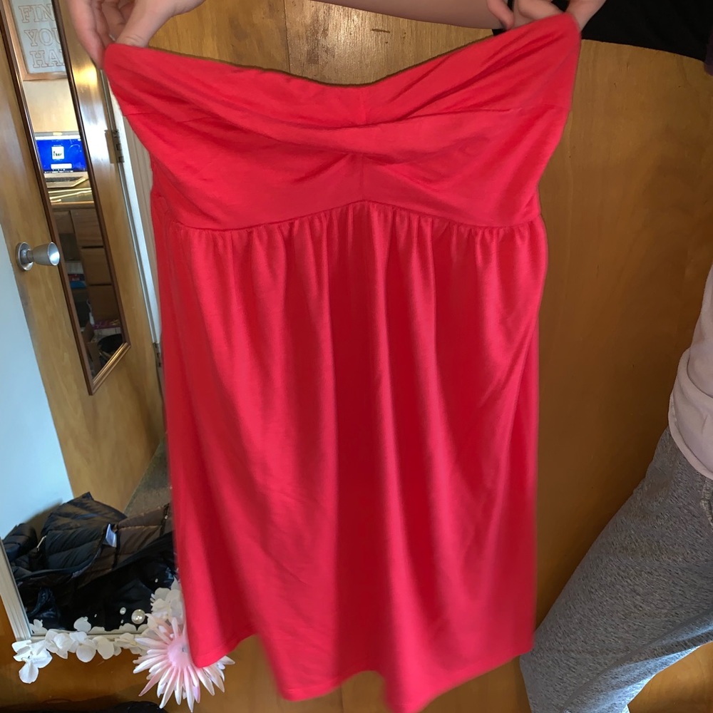 Coral colored dress